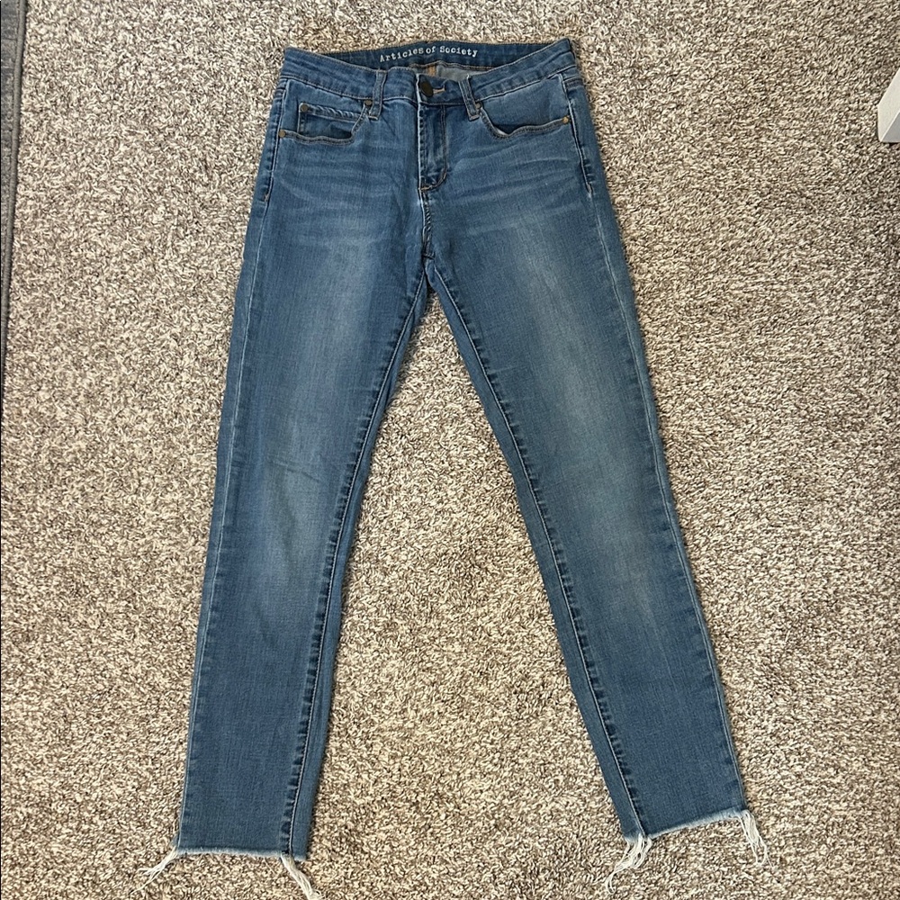 Articles Of Society Mid Wash Blue Skinny Jeans